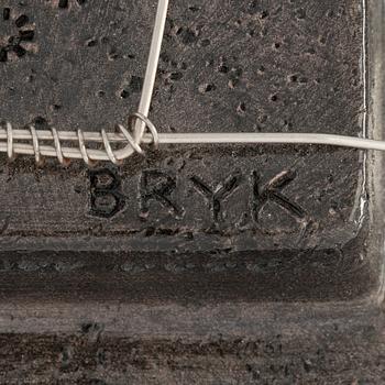 Rut Bryk, a stoneware wall relief, signed BRYK.