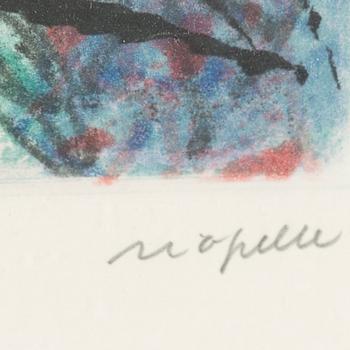 JEAN-PAUL RIOPELLE, etching, signed 10/75.