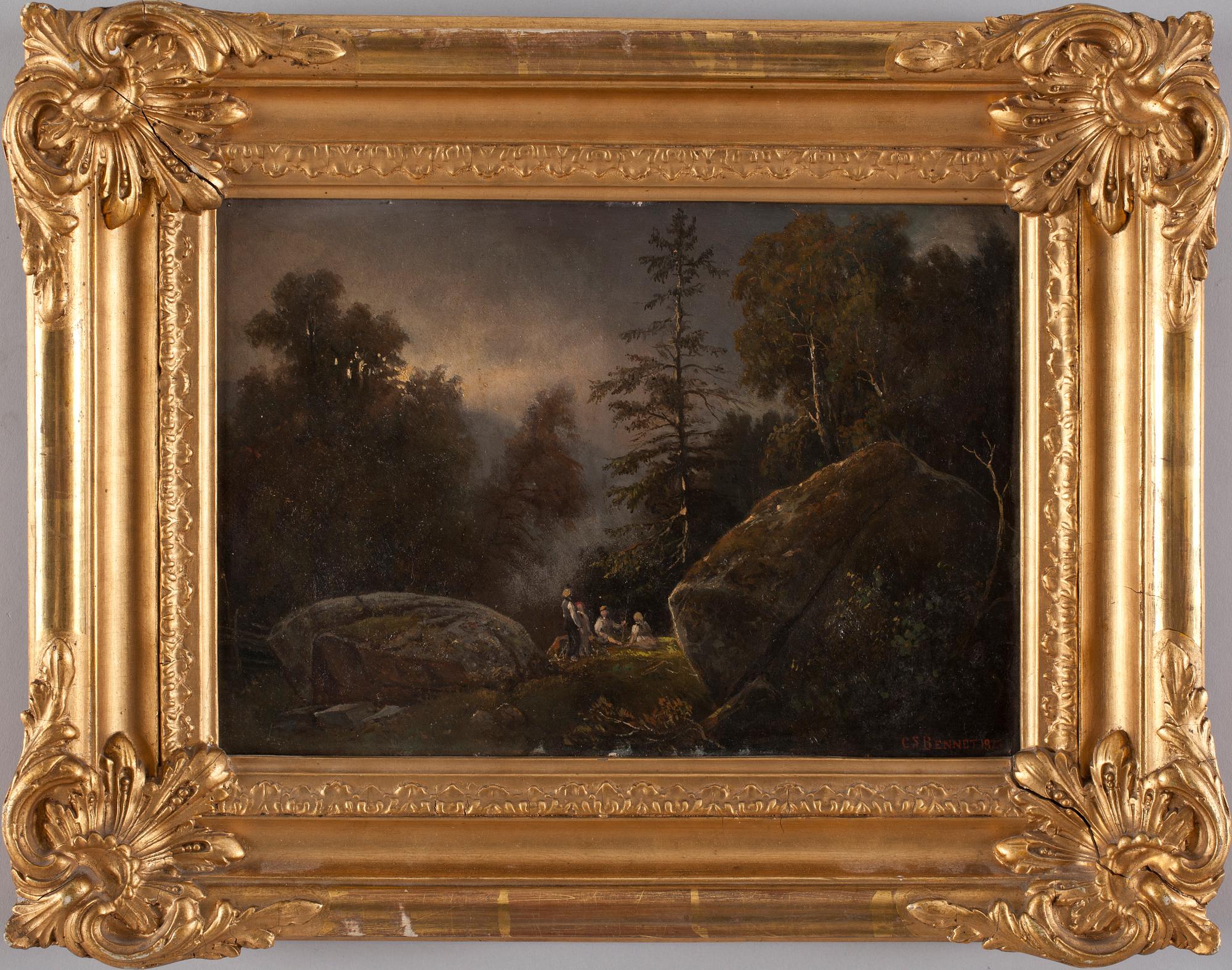 CARL STEPHAN BENNET, olja på pannå, sign. o dat. 1873.