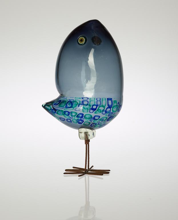 An Alessandro Pianon 'Pulcino' glass bird, Vistosi, Italy 1960's.