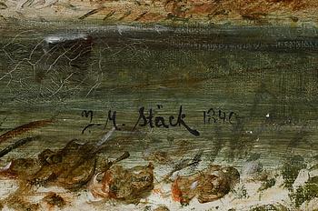 JOSEPH MAGNUS STÄCK, olja på duk, signerad.