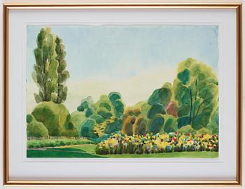 Josef Frank, akvarell, Regents Park.