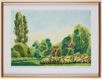 Josef Frank, watercolour, Regents Park.