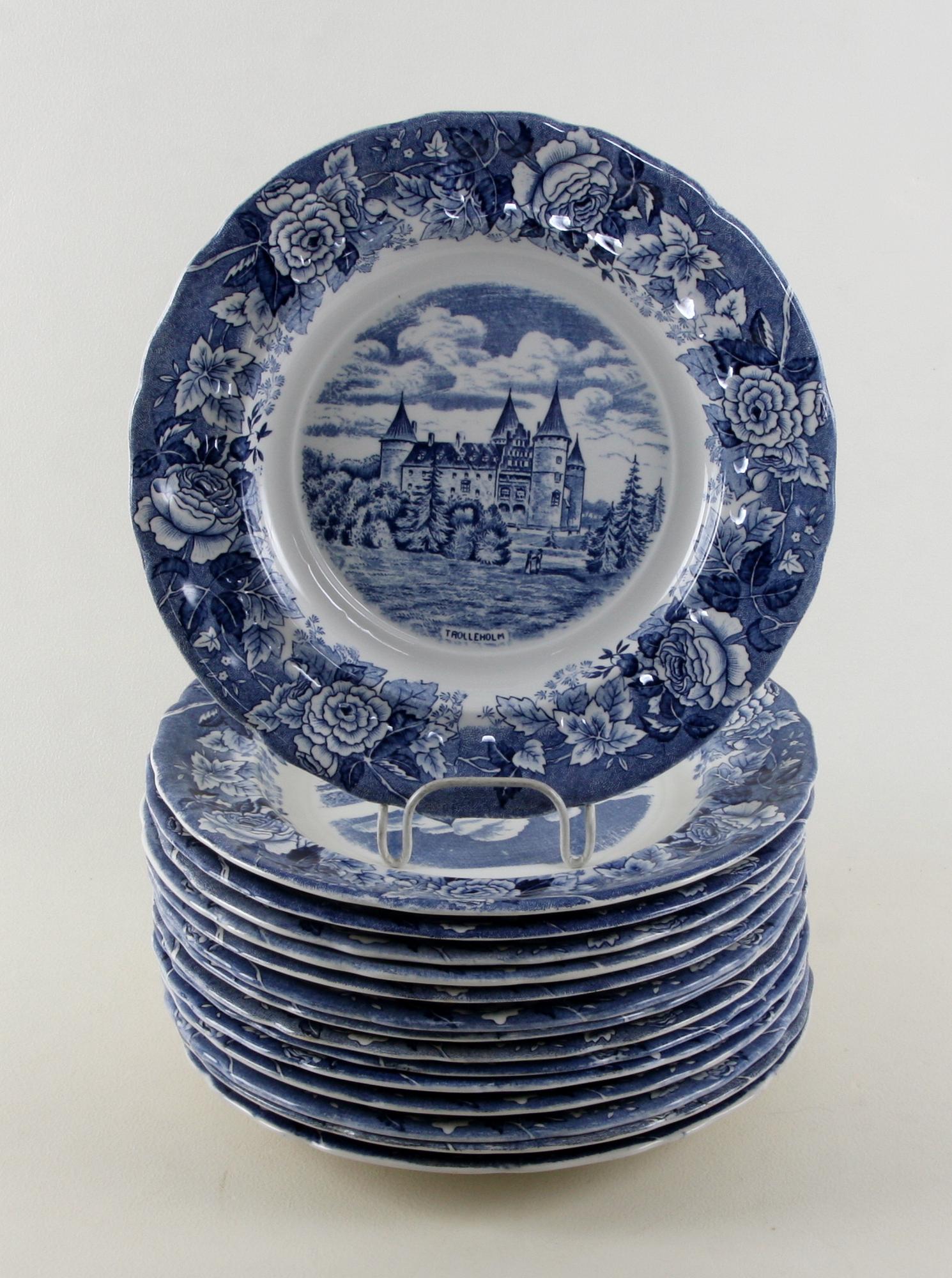 SERVISDELAR, ca 100 delar. Flintgods, "Skåne" Rörstrand.