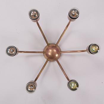 Josef Frank, a model 2356 brass ceiling light, Firma Svenskt Tenn.