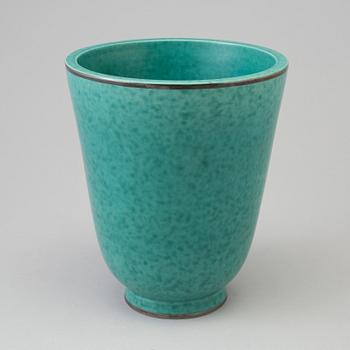 WILHELM KÅGE, a stoneware 'Argenta' vase from Gustavsberg, 1930's/40's.