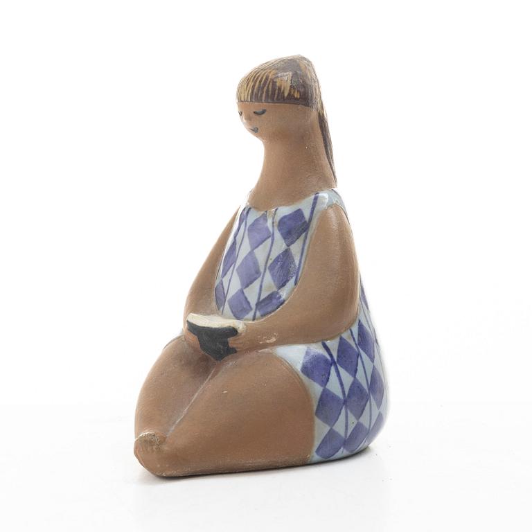 Lisa Larson, figurin, stengods, "Amalia", ur serien "ABC-flickor", Gustavsberg.