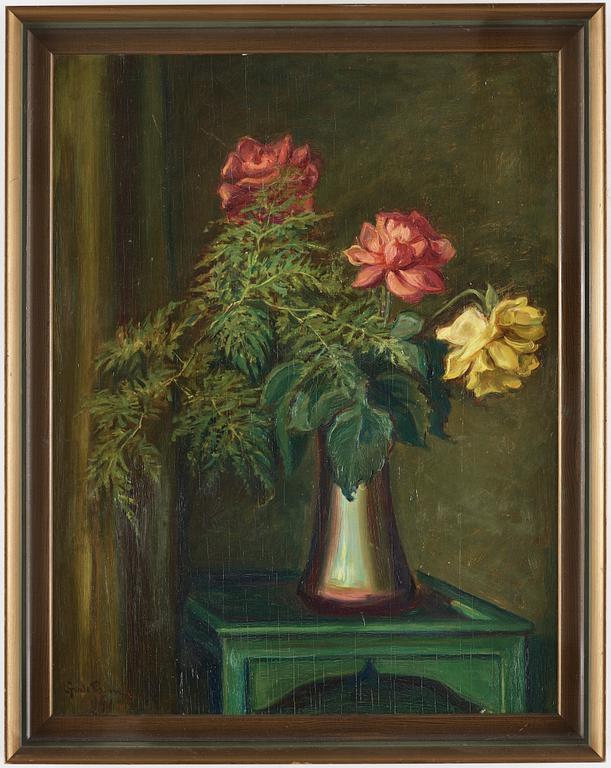 GERDA PALM, olja på pannå, signerad och daterad -40.