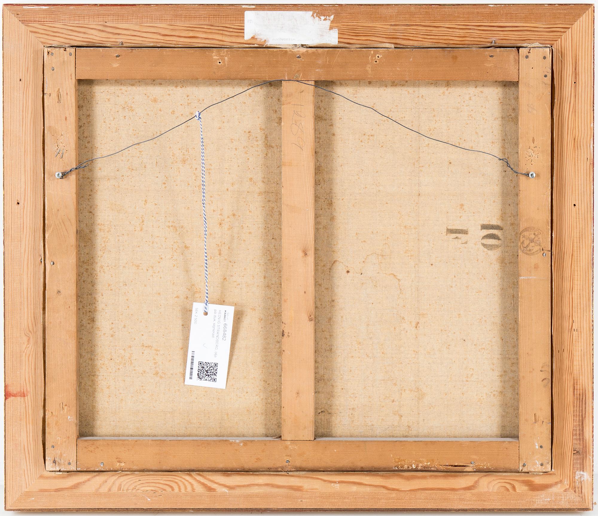 HEDVIG STRANDBERG, olja på duk, signerad.