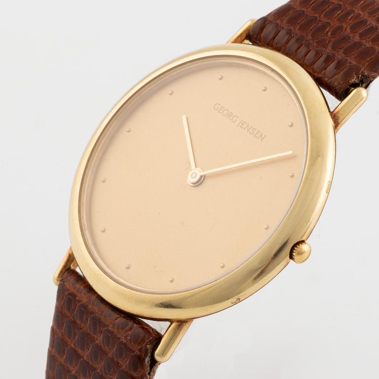 Georg Jensen, designed by Thorup & Bonderup, wristwatch, 34 mm.