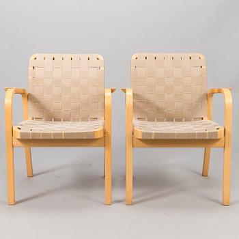 ALVAR AALTO, A set of four '45' armchairs, Artek, Finland 1980s.