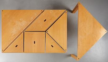 Massimo Morozzi, a 7 pieces "Tangram set" table, for Cassina, Italy 1980's.