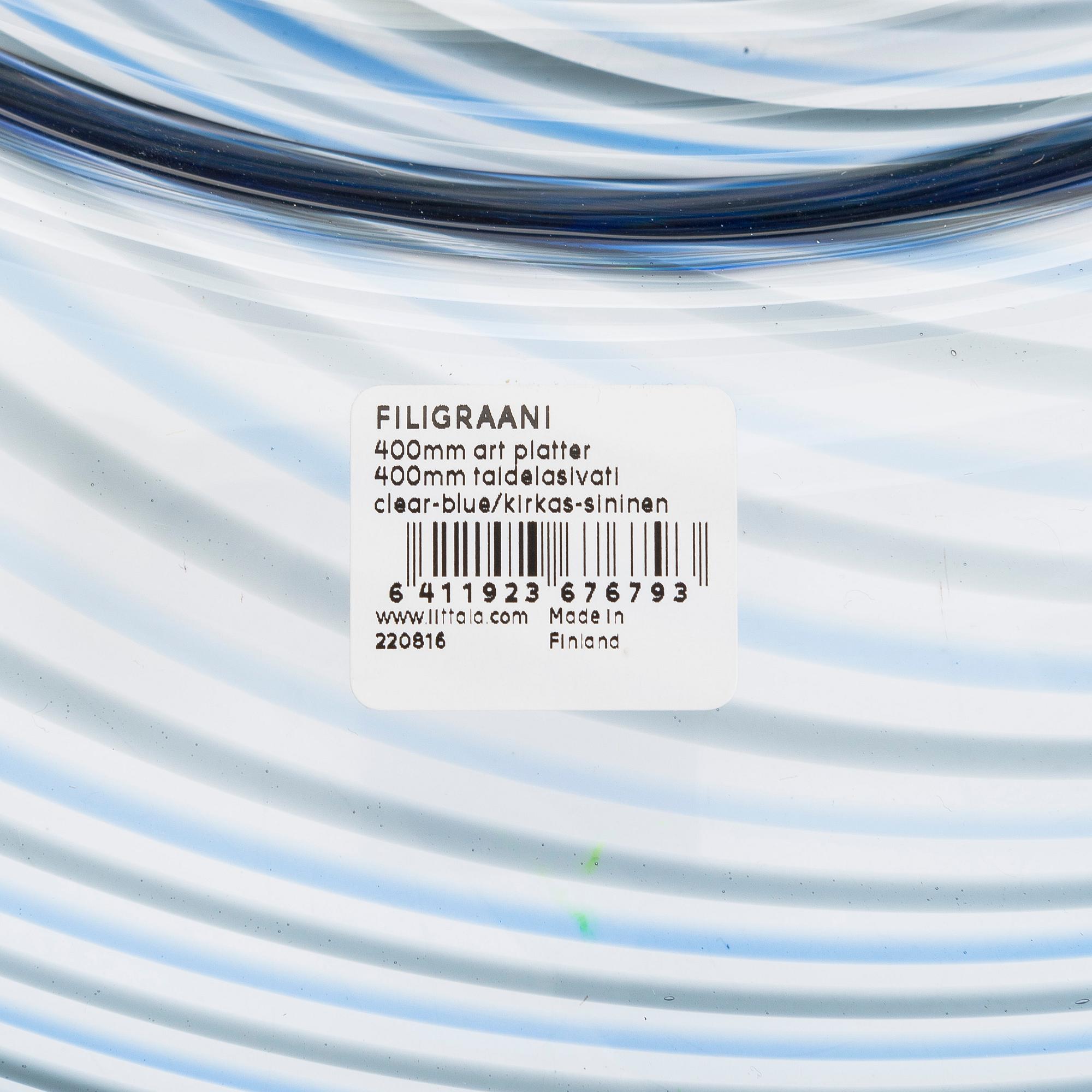 Inga Sempé, fat, konstglas "Filigraani"-serien, signerad INGA SEMPÉ IITTALA.