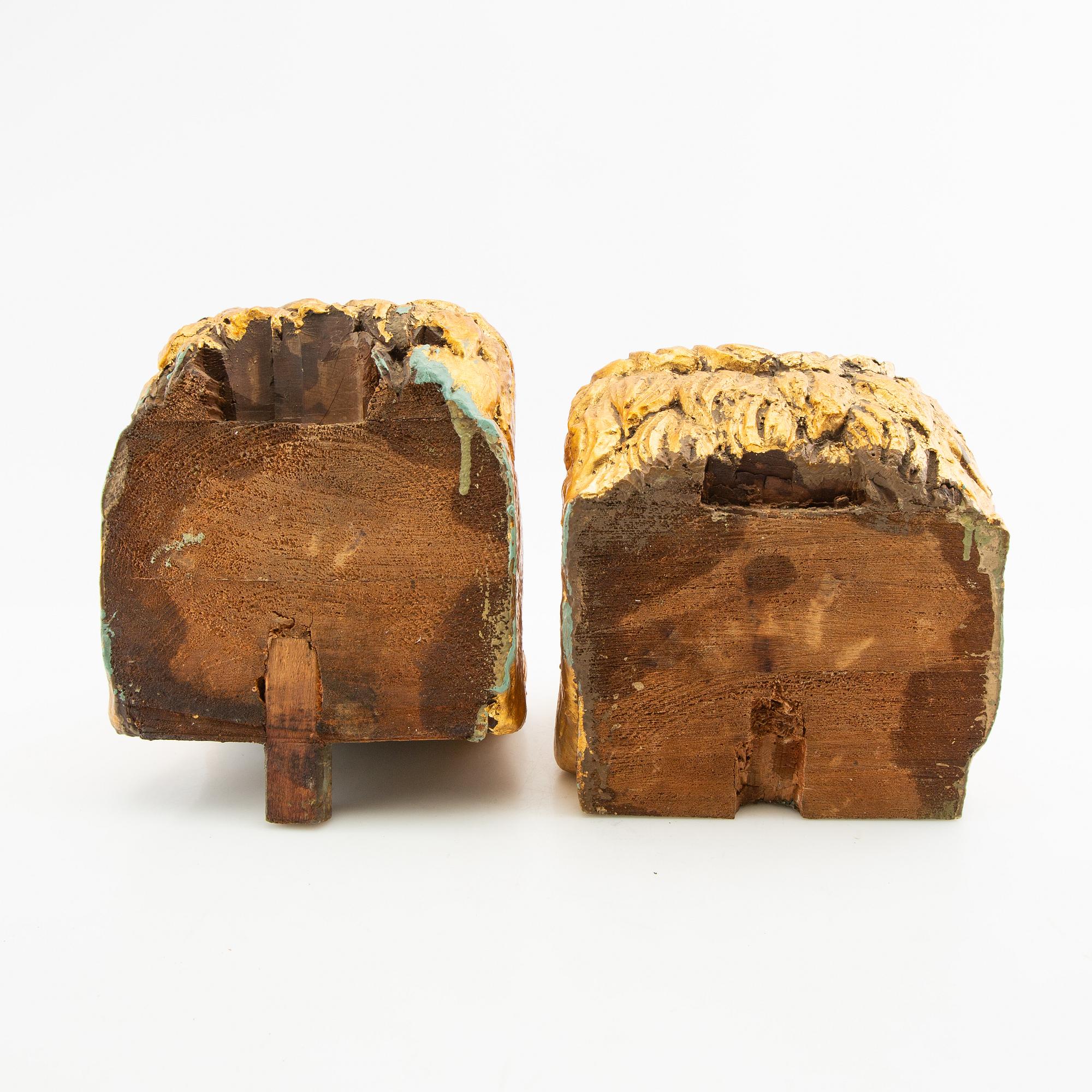 Dekorelement 2 st Barock-stil 1800-tal eller äldre.