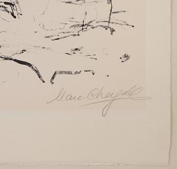 MARC CHAGALL, färglitografi, 1964, signerad med blyerts och numrerad 6/50.