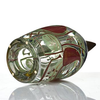Hanne Dreutler, skulptur, glas, "Queen", numrerad 30b 5/12, Studio Åhus, 1997.