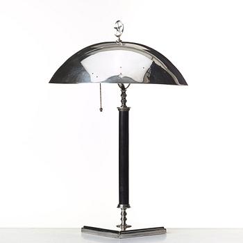 Elis Bergh, attributed to, a Swedish Grace silver plated table light, C G Hallberg, Sweden 1920's.