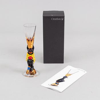 Gunnar Cyrén, 18 'devil glasses' for the Nobel glass service, Orrefors.