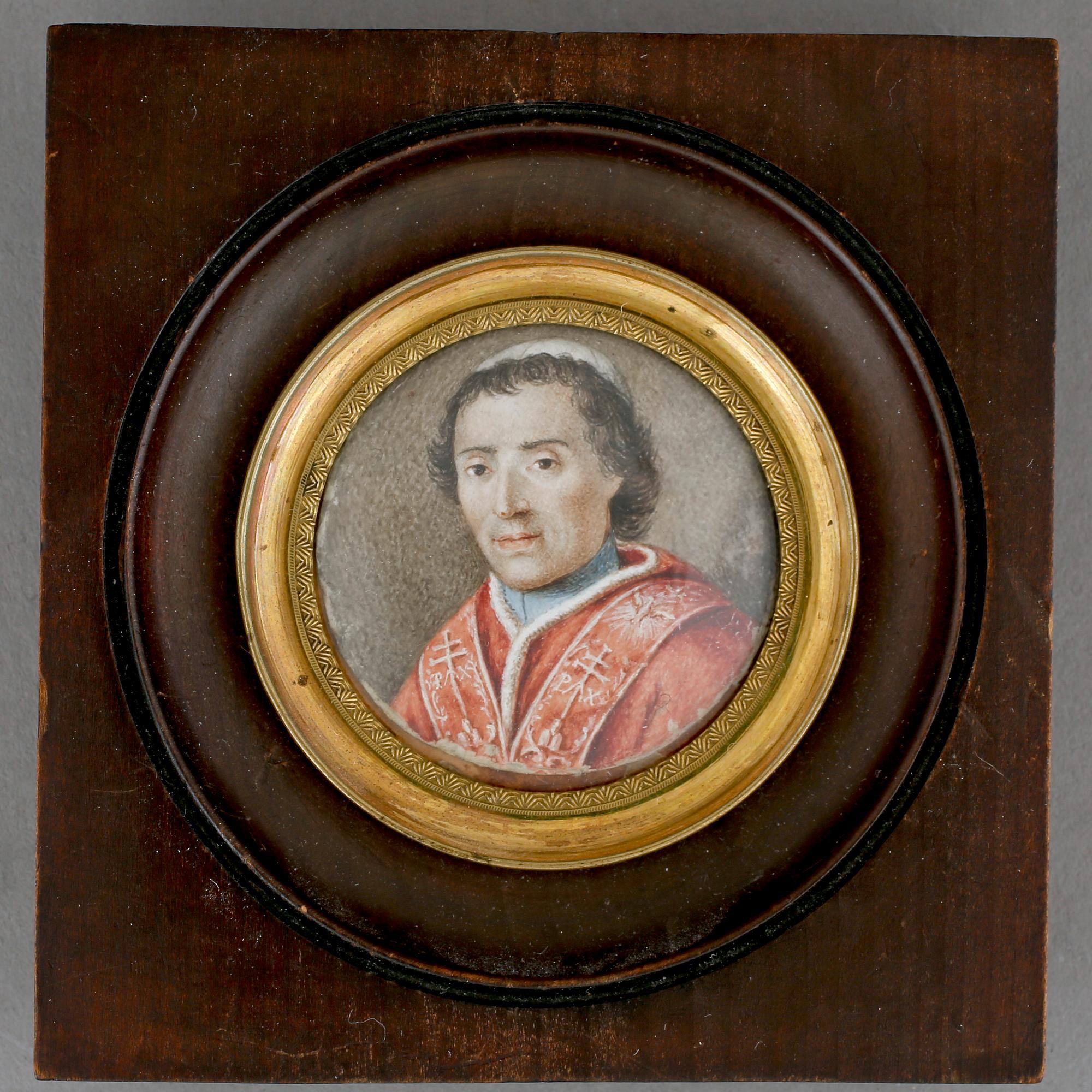 MINIATYRMÅLNINGAR, 2 st, okänd konstnär, gouache på papper, 1800-talets första hälft.