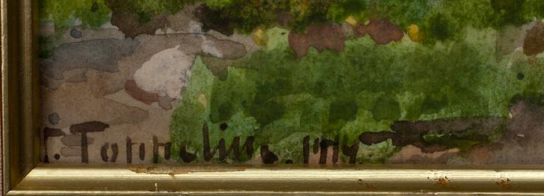 WOLDEMAR TOPPELIUS, akvarell, signerad och daterad 1914.