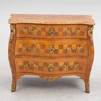 A Swedish rococo parquetry commode, later part 18th century.