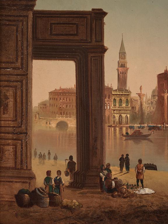 Karl Kaufmann, Vy över Dogepalatset och kampanilen, Venedig.