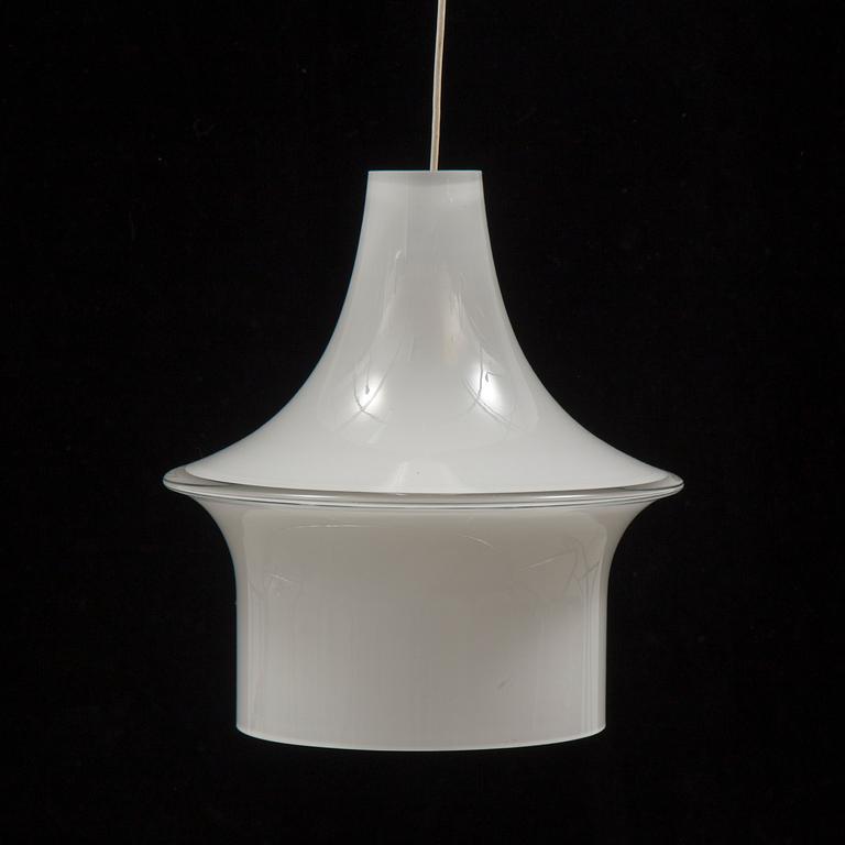 LISA JOHANSSON-PAPE, a pair of 'Pagodi' ceiling lights in glass, from Iittala, Finland.