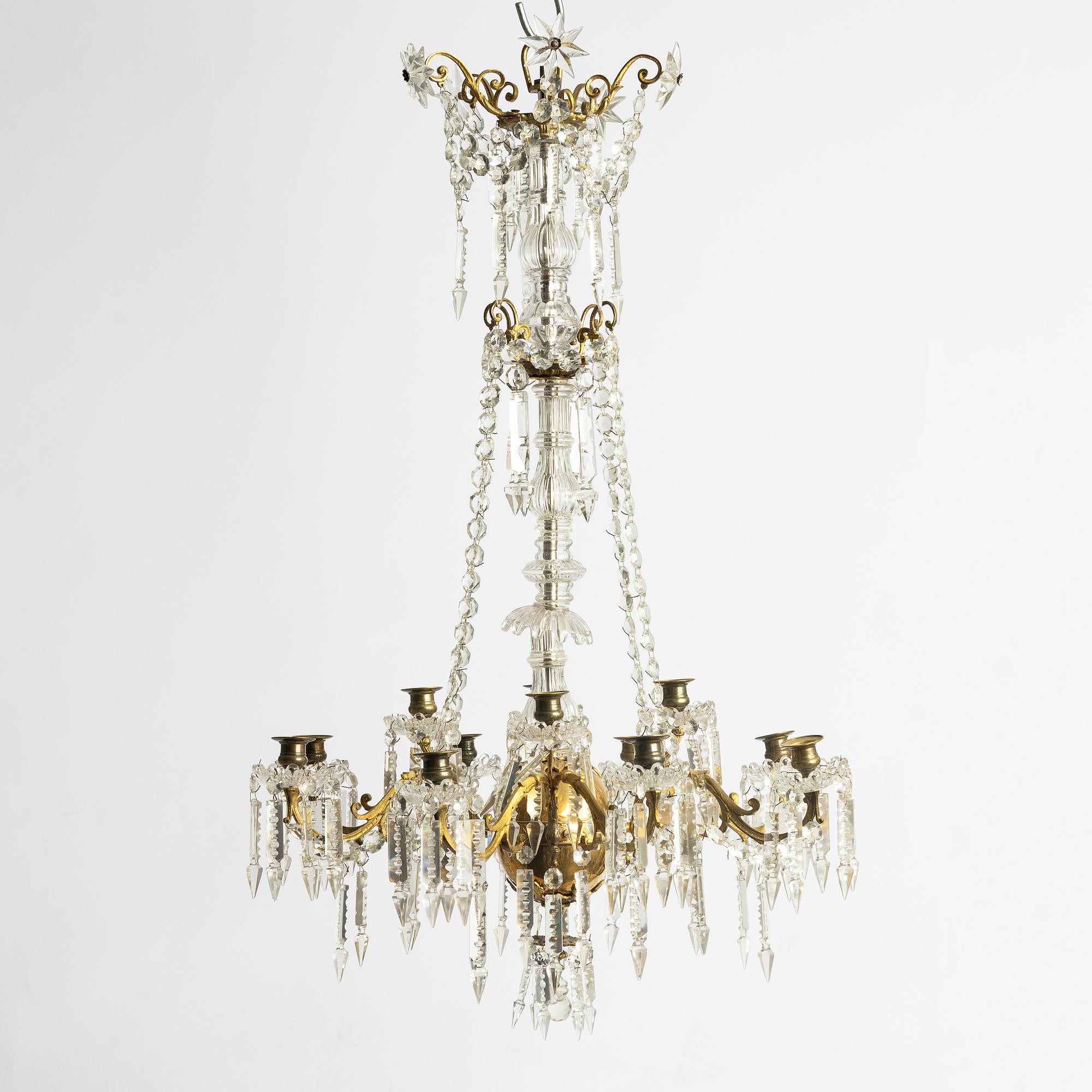 Chandelier, late 19th-century, Oscar II period.