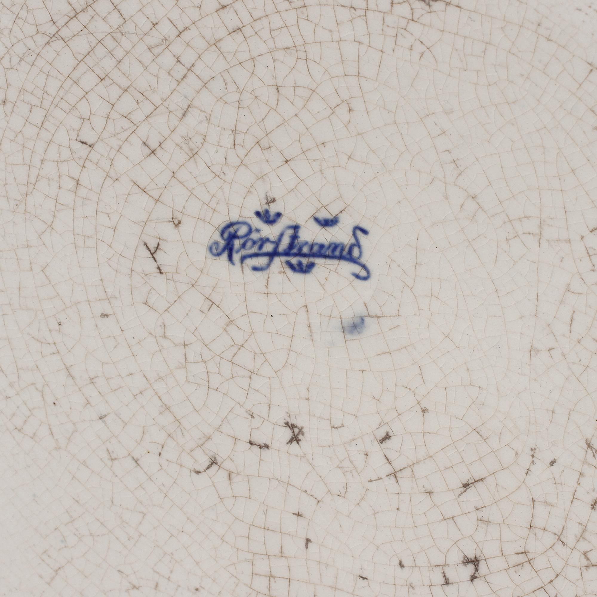 YTTERF0DER, flintgods, Rörstrand, tidigt 1900-tal.