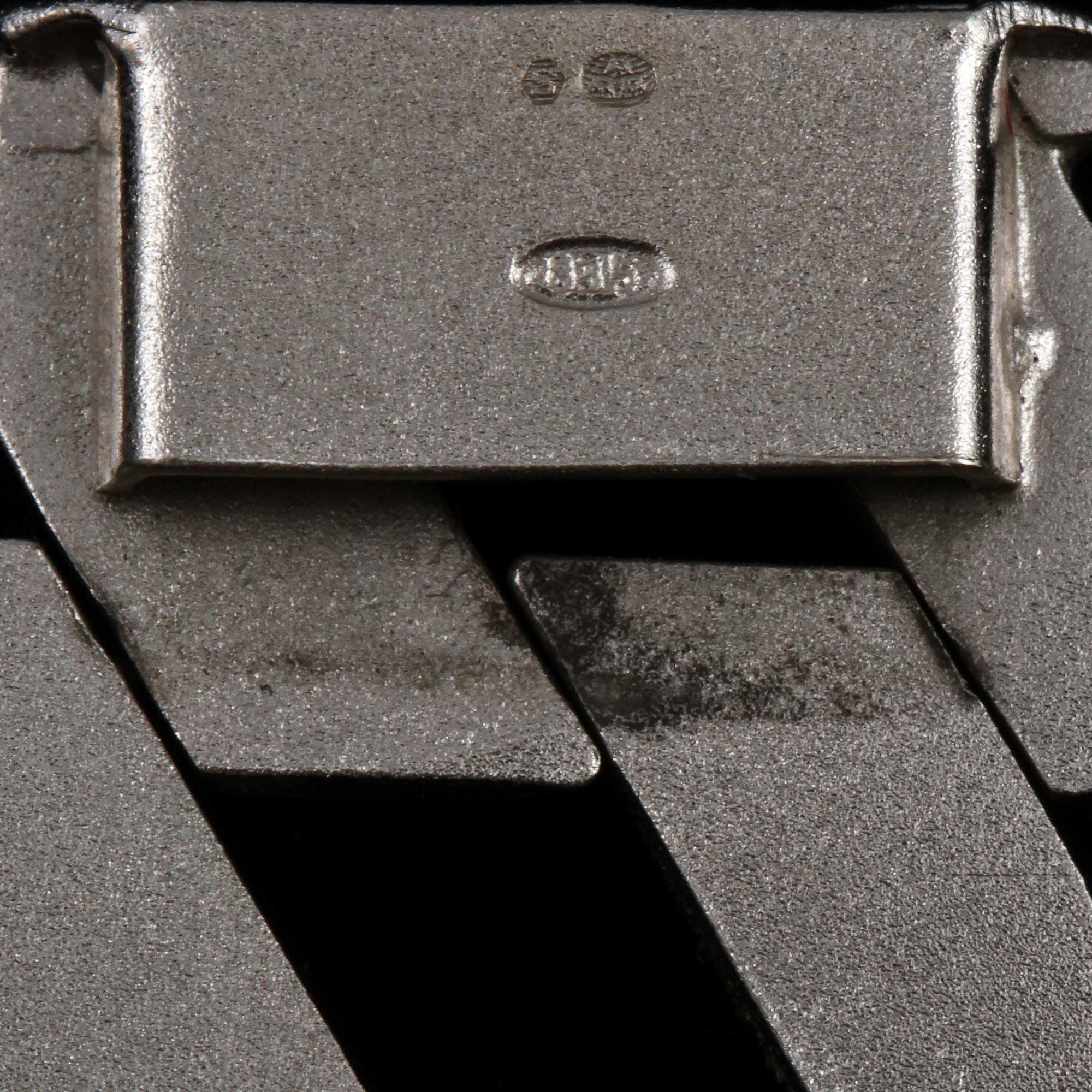 ARMLÄNK, silver, importstämplad, 1900-talets tredje kvartal. Vikt 37 g.