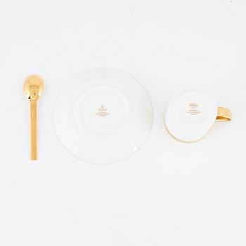 Karin Björquist, coffee cups 16 pcs and spoons 12 pcs, "Nobel", Rörstrand, late 20th century.