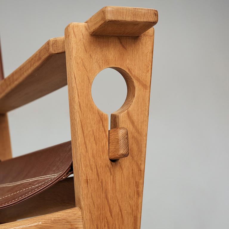 HANS J WEGNER, gungstol, "GE673" "Nyckelhålet" Getama, Danmark 1970-tal.