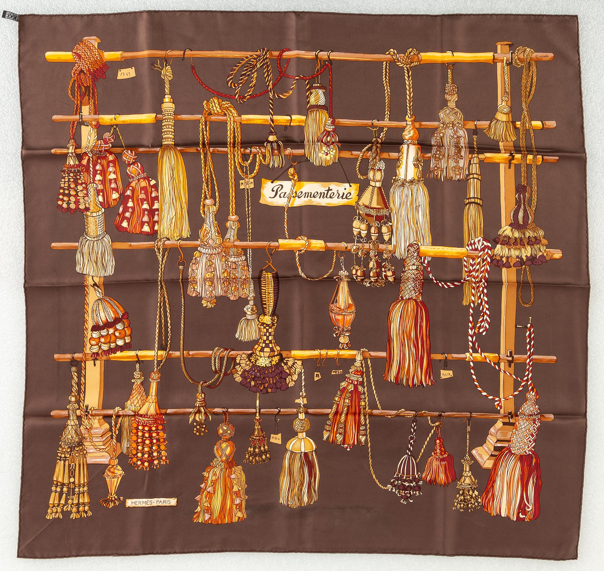 HERMÈS, a 'Passementerie' silk scarf.