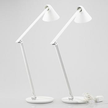 Table lamps, a pair, model "NJP Table", Louis Poulsen, Denmark.