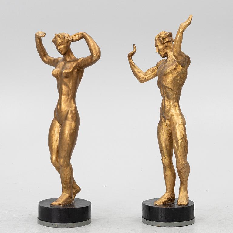 Decorative sculptures, a pair, 1920s/30s.