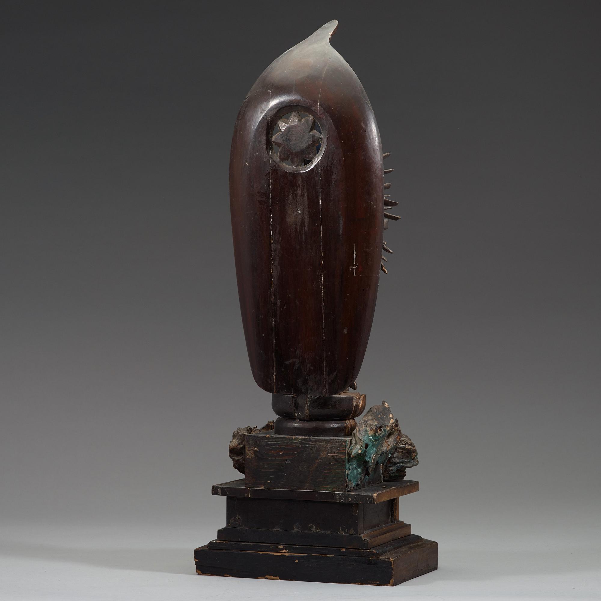 A Japanese wooden sculpture of Bodhisattva Kannon Senju, Edo period, 18th Century.