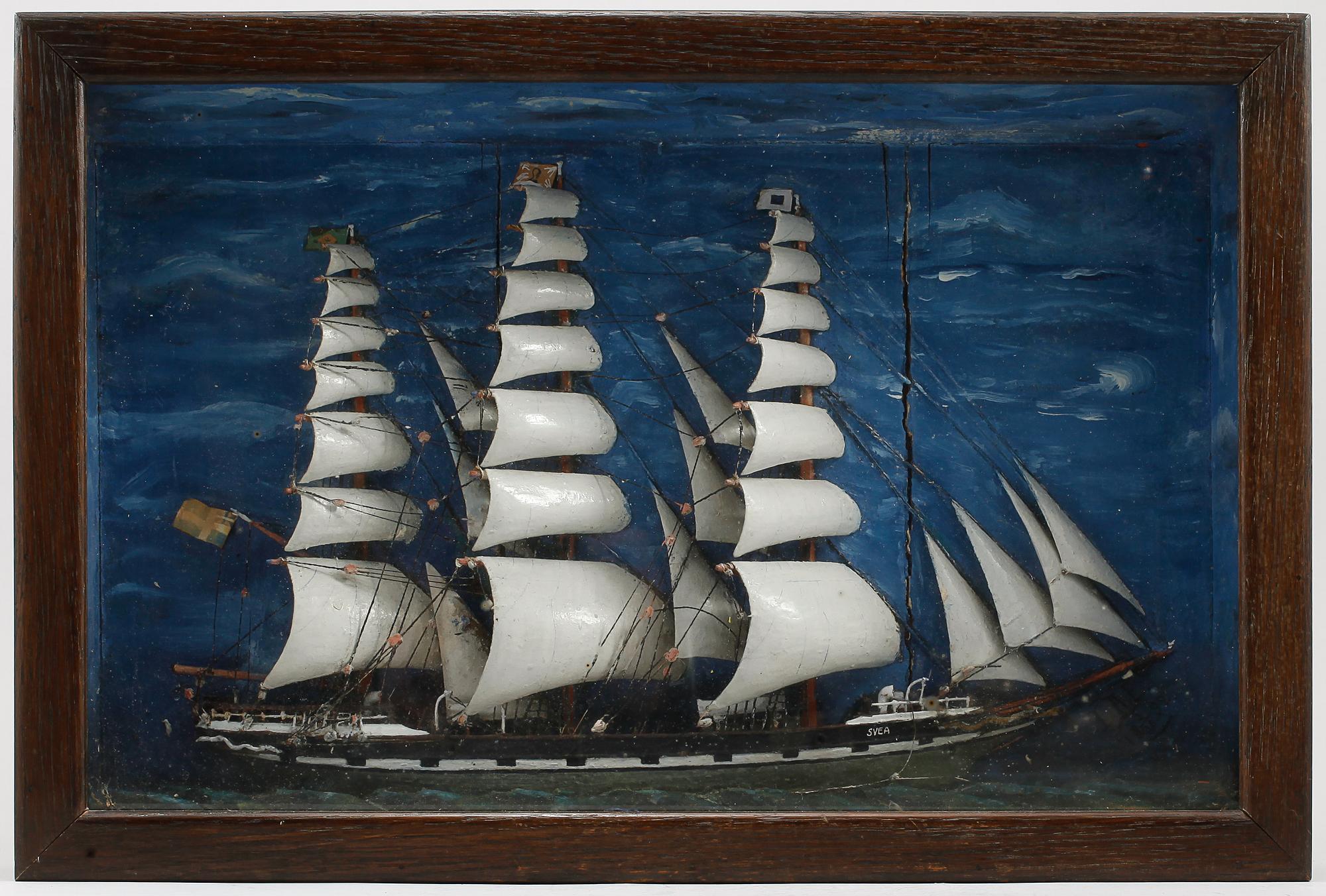 DIORAMA, monogramsignerat och daterad 1892.