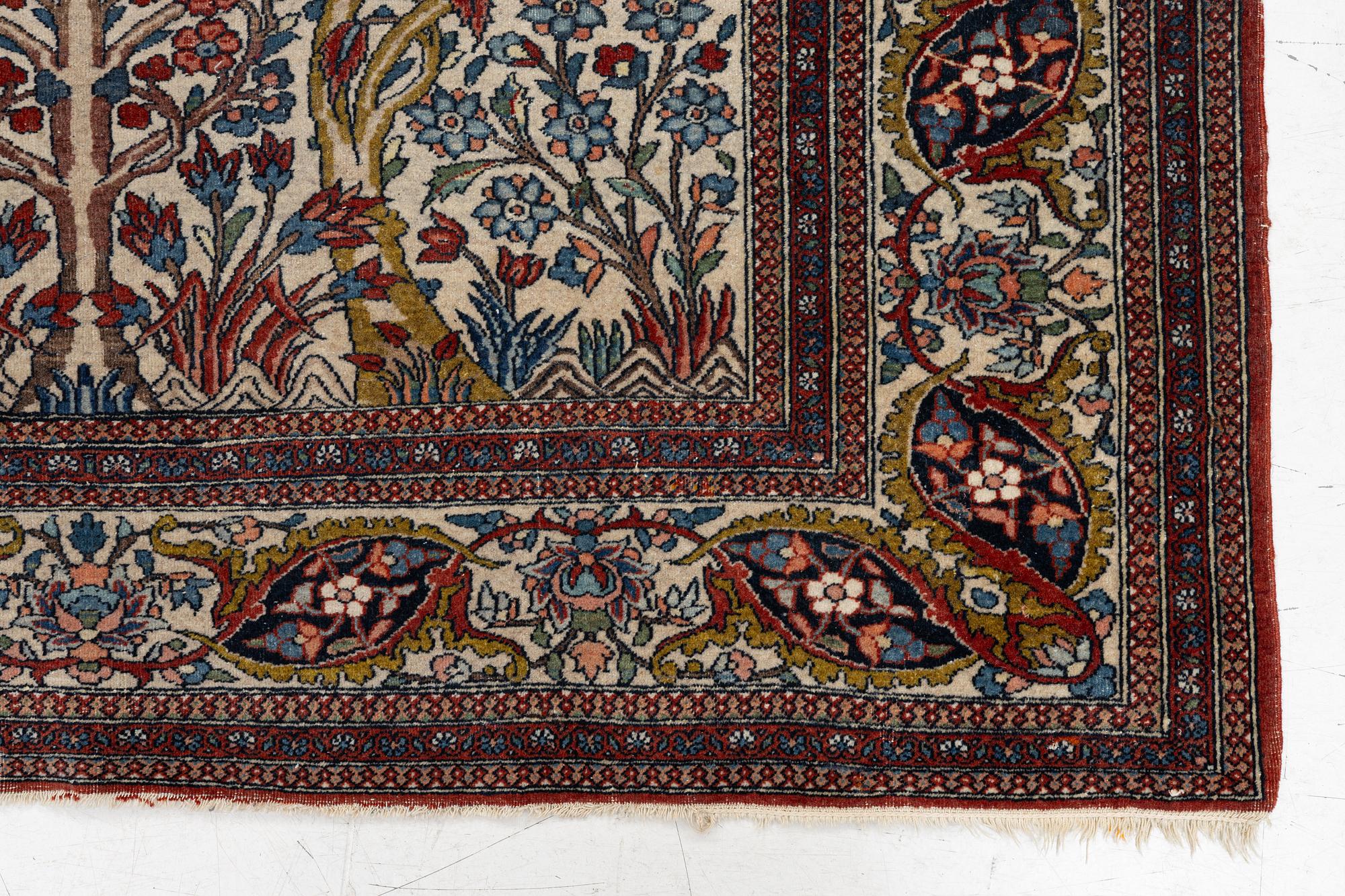 Carpet, oriental "garden carpet", approx. 185 x 128 cm.