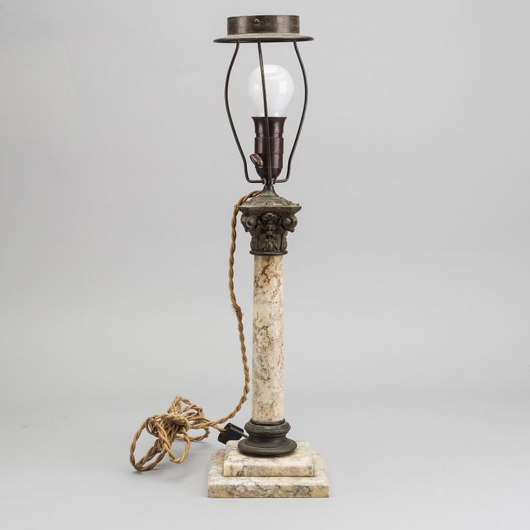 A table lamp around 1900.