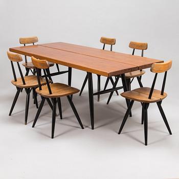 Ilmari Tapiovaara, a 1960's 7-piece 'Pirkka' dining set for Laukaan Puu.