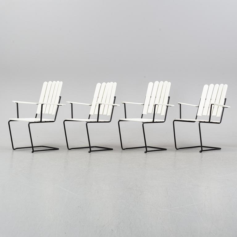 A set of four "A2" garden chairs by Artur Lindqvist for Grythyttan, second half of the 20th century.