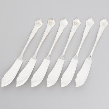 BESTICKUPPSÄTTNING, 50 delar, silver, "Chippendale", Kultakeskus, Tavastehus 1938-1977.