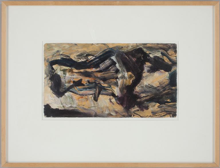 JUKKA MÄKELÄ, olja på papper. Sign o dat -87.