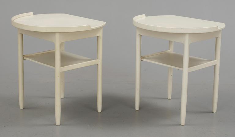 SÄNGBORD, ett par, Sven Engström och Gunnar Myrstrand, Bodafors, 1962.