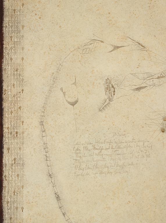 THEA EKSTRÖM, mixed media on paper laid down on panel, signed and dated 30 III 63.