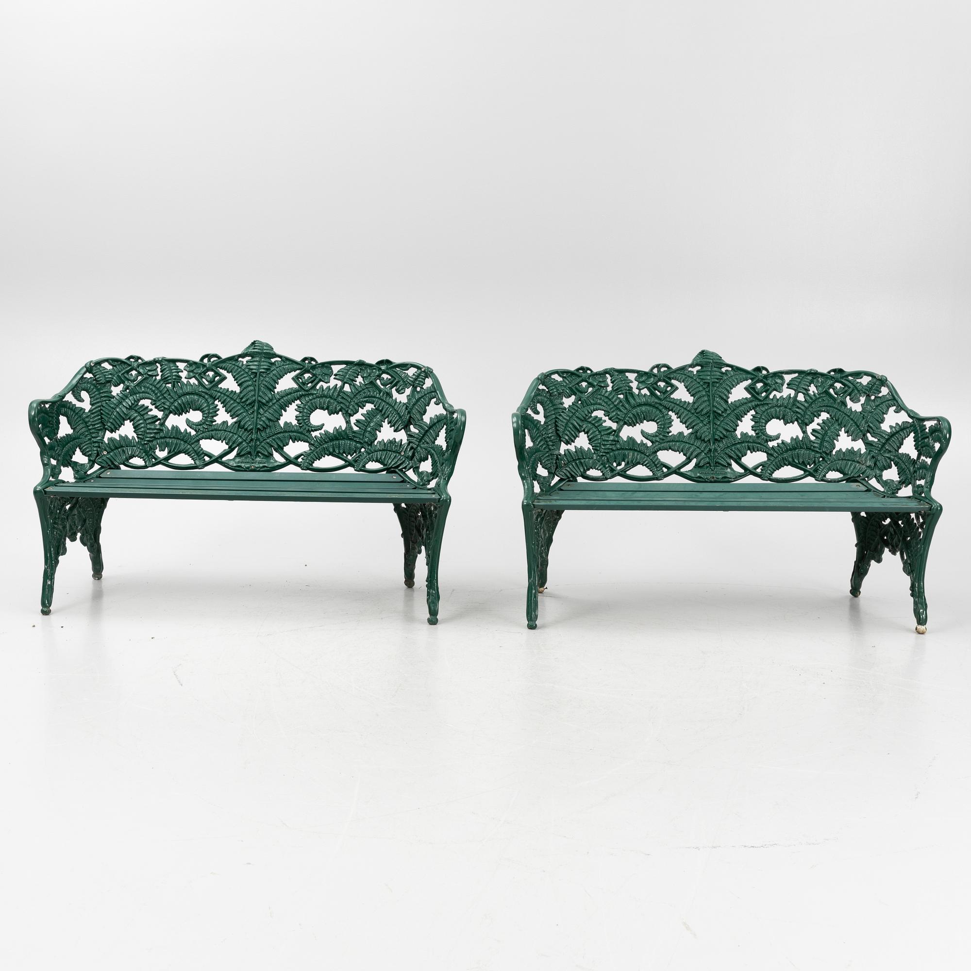 A garden set with table, sofas and chairs, Byarums Bruk, Sweden.