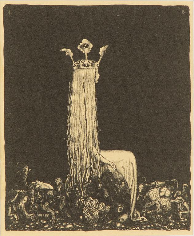 John Bauer, "Prinsessan och småtrollen".