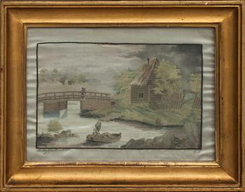 SIDENBRODERI, märkt ES, daterad Stockholm 20 december 1817.