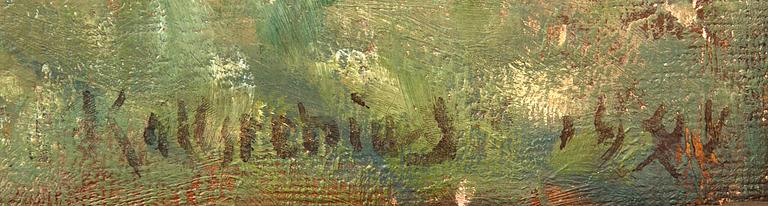 Gottfrid Kallstenius, oil on canvas signed and dated 1928 (?).