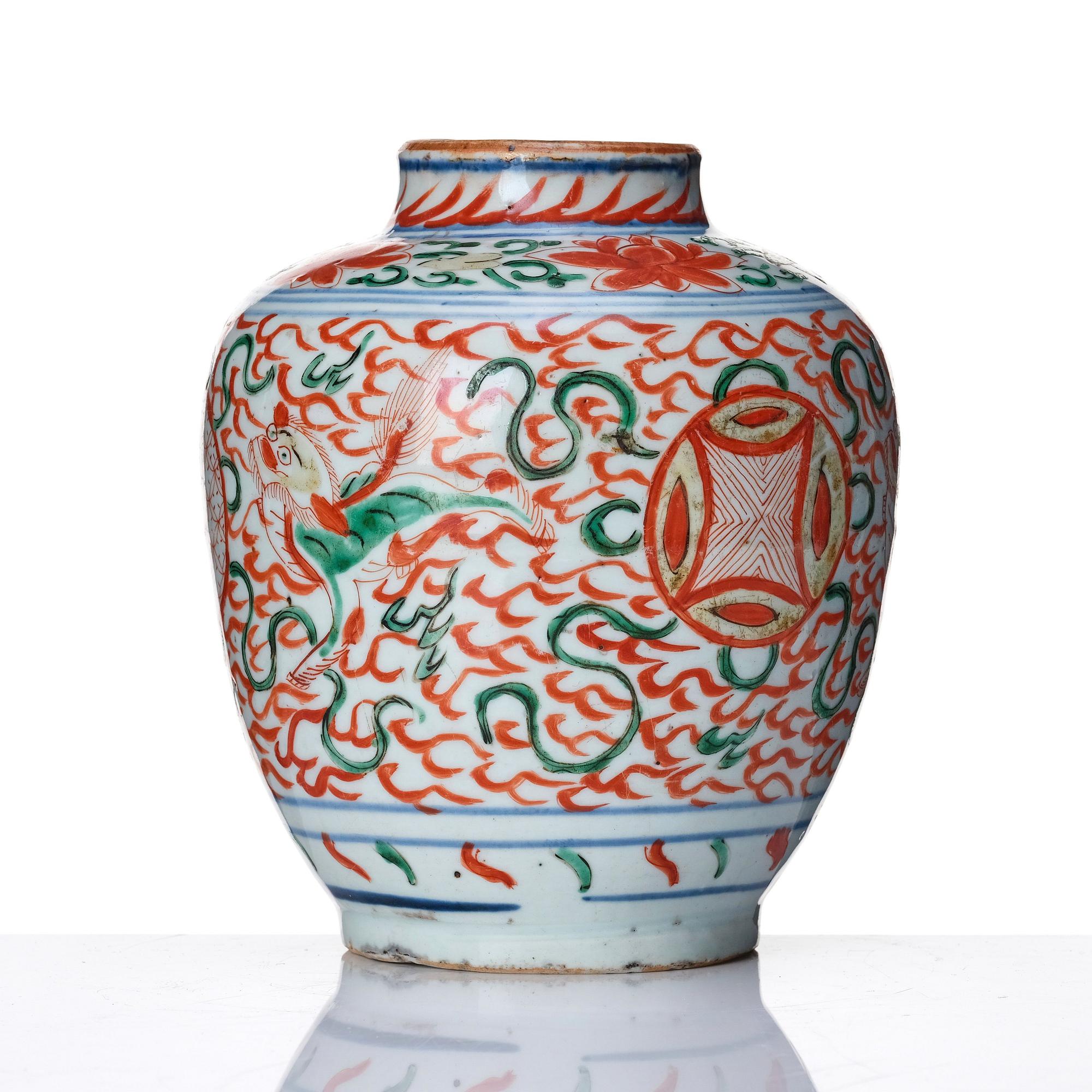 Kruka, porslin. Transition, 1600-tal.